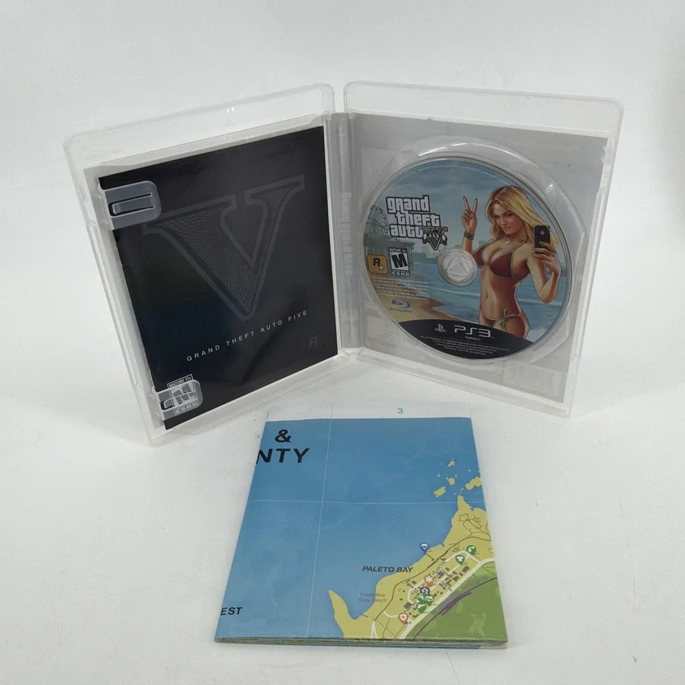 Grand Theft Auto V GTA 5 Sony PlayStation 3 PS3 - Complete with Map CIB